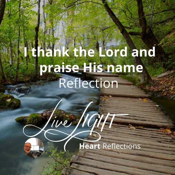 I thank the Lord and praise His name reflection artwork