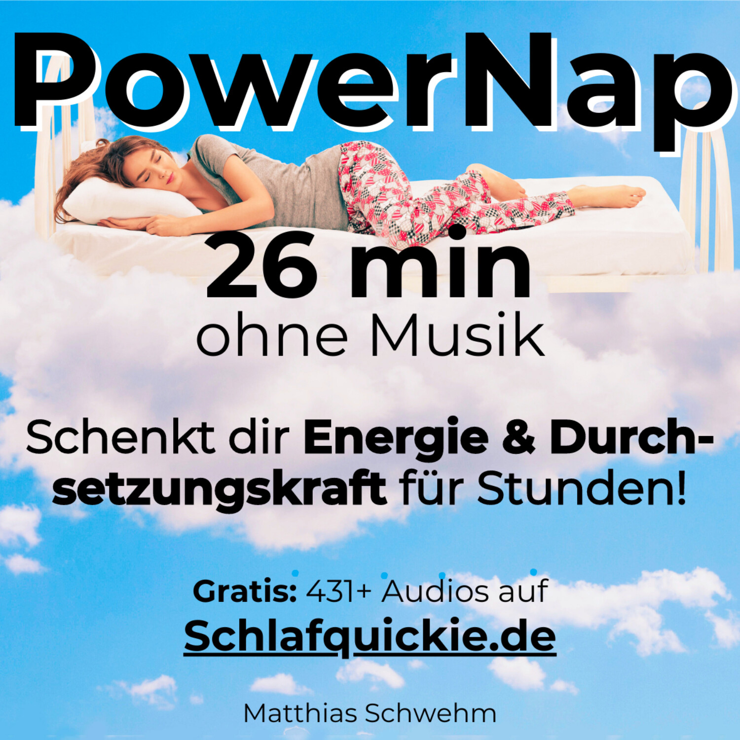 Power Nap 26 min ohne Musik 📢 HypnoKing® NSDR✅ Schlafquickie, Mittagsschlaf Meditation Hypnose