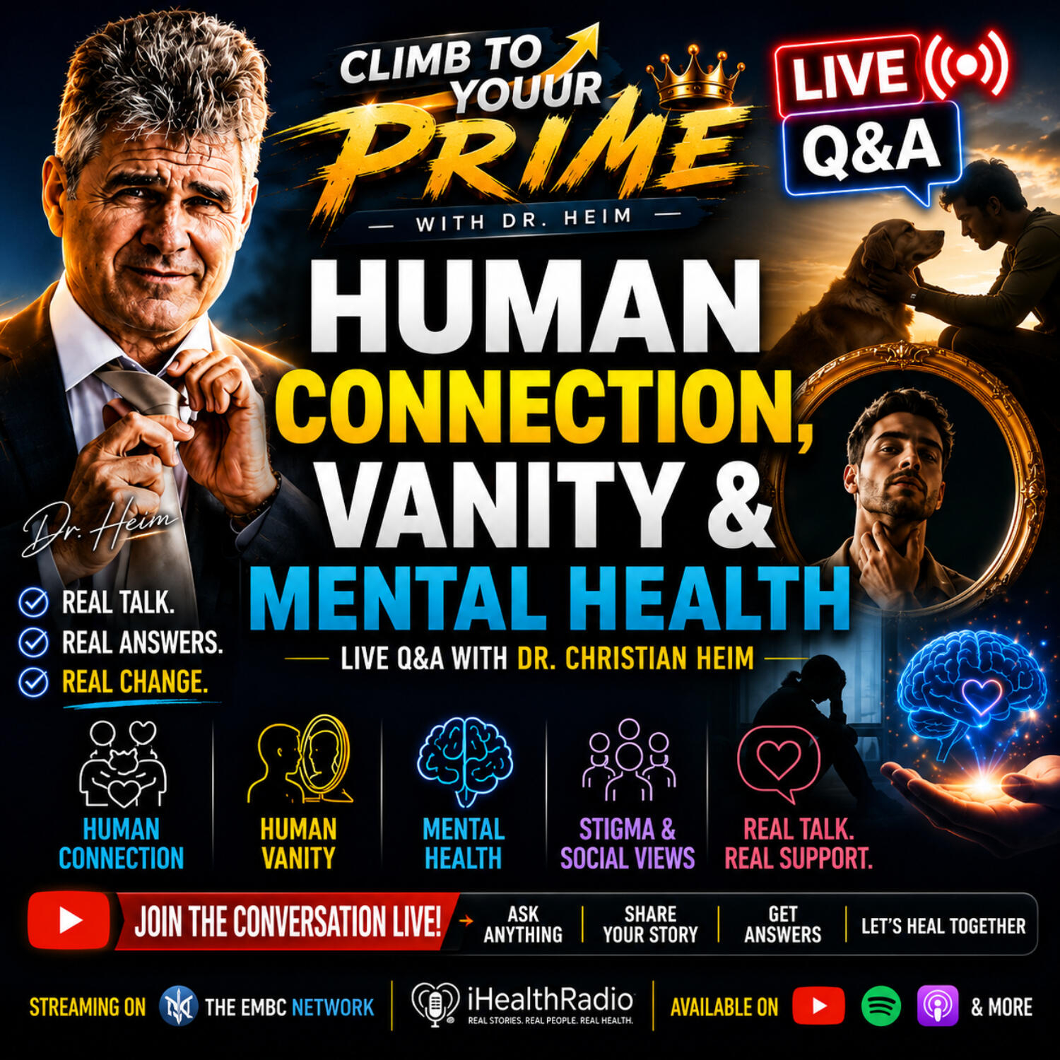 Human Connection, Vanity & Mental Health | LIVE Q&A with Dr. Christian Heim