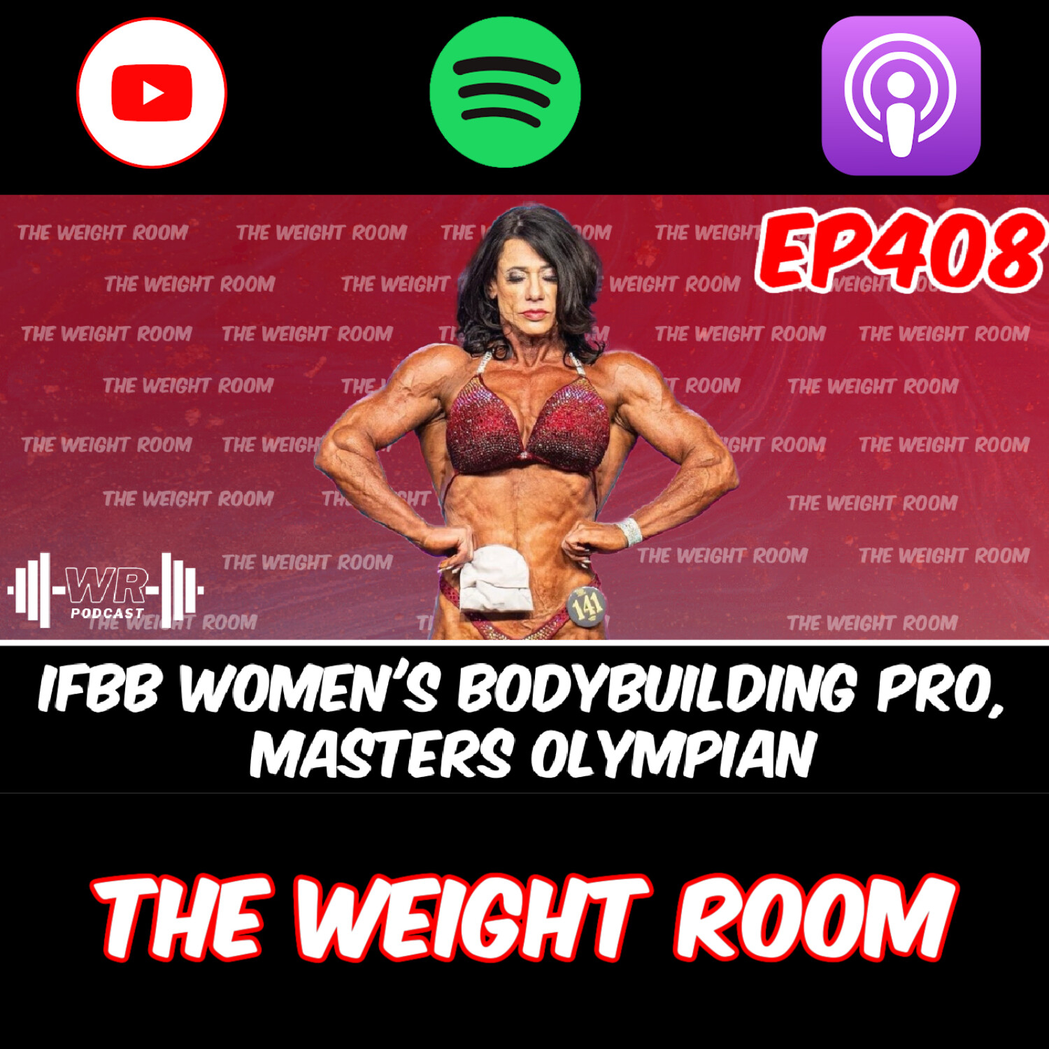 cover of episode EP408: IFBB Women&#039;s Bodybuilding Pro and Masters Olympian Cheryl Mears