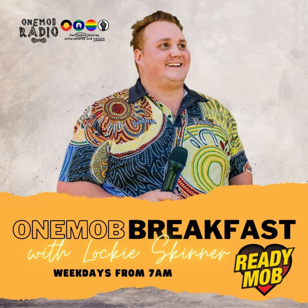 Aunty Julie Carey yarns Kulai on Breakfast artwork