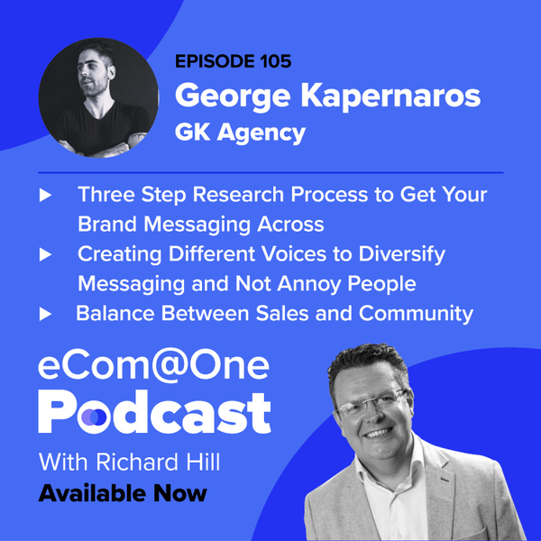 E105: George Kapernaros - How to Use Email Marketing to Get Your Brand Message Across and Build Relationships With Your Customers   artwork