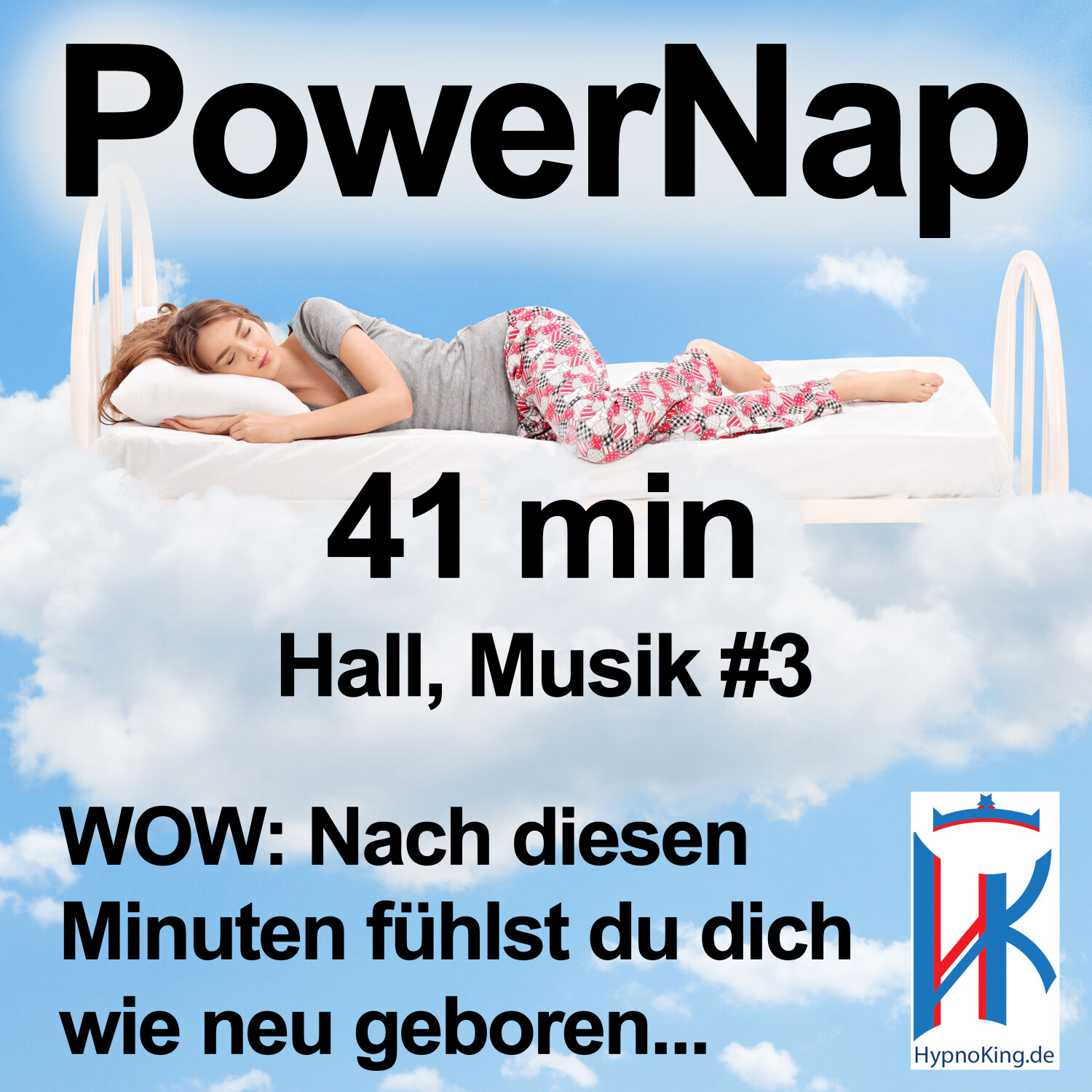 Power Nap 41 min deutsch mit Hall 📢 HypnoKing® NSDR✅﻿ Musik #3: Schlafquickie, Mittagsschlaf episode artwork