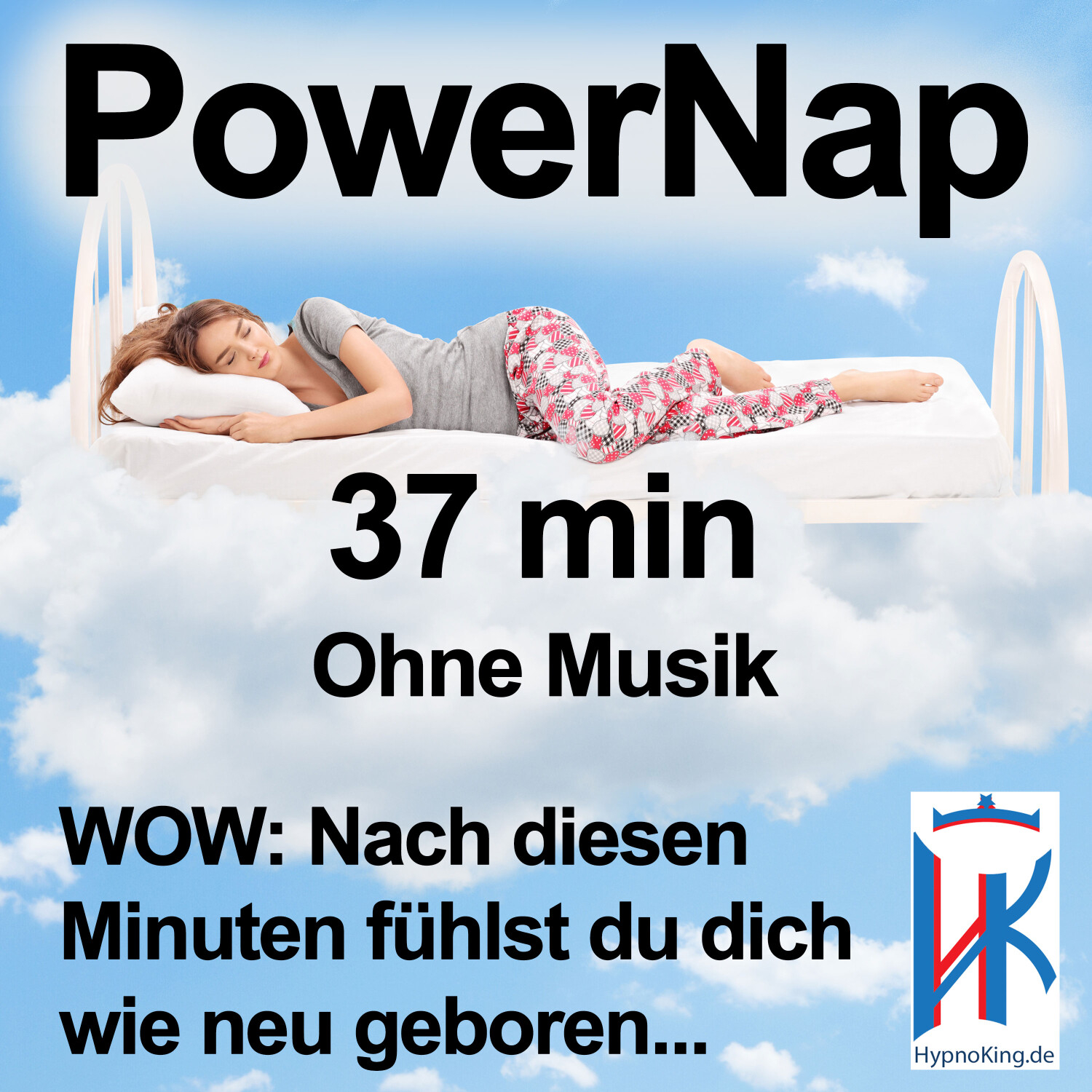 Power Nap 37 min deutsch 📢Original HypnoKing®✅ Schlafquickie, Mittagsschlaf Kurzschlaf Meditation