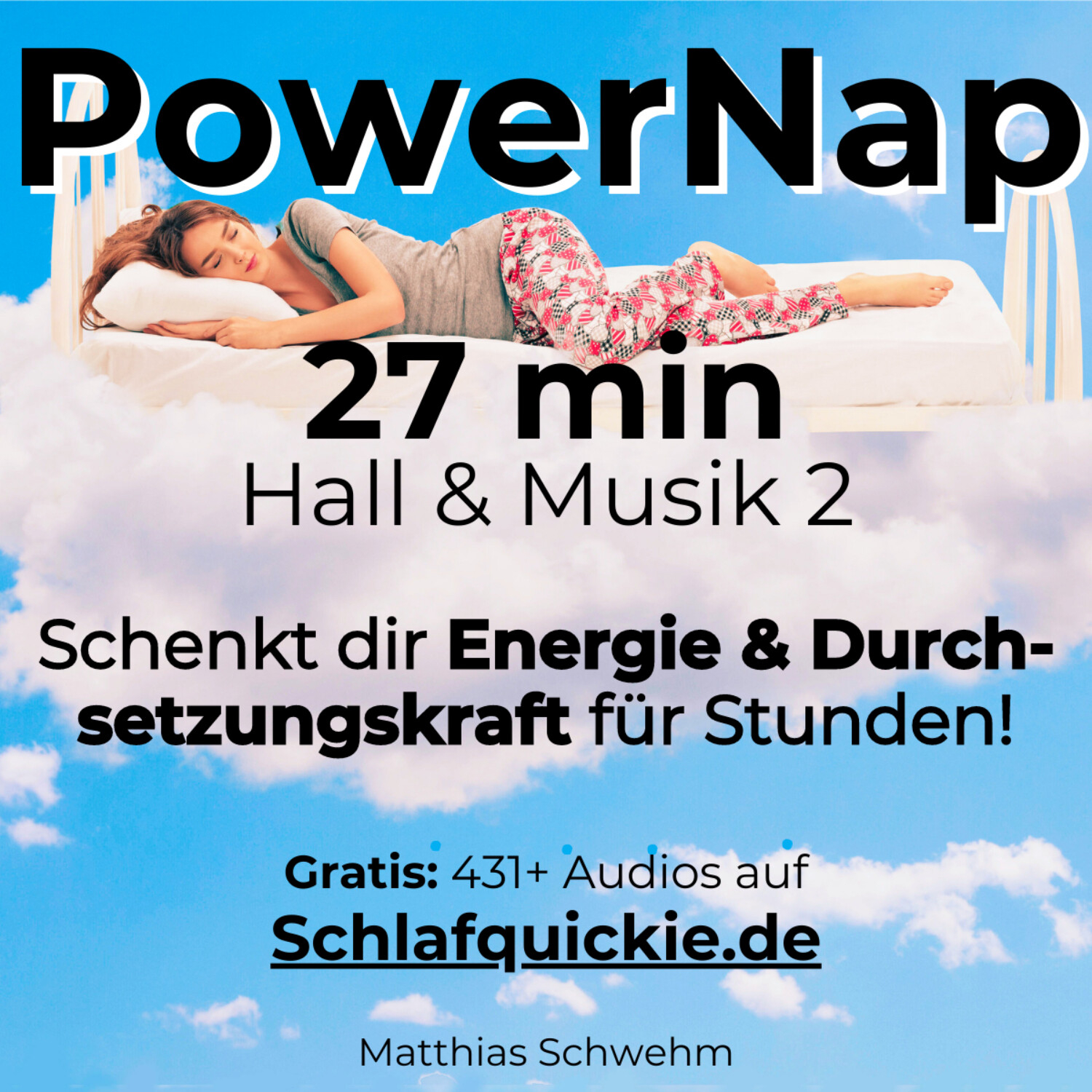 Power Nap 27 min Hall & Musik 2 📢 HypnoKing® NSDR✅ Schlafquickie, Mittagsschlaf Meditation
