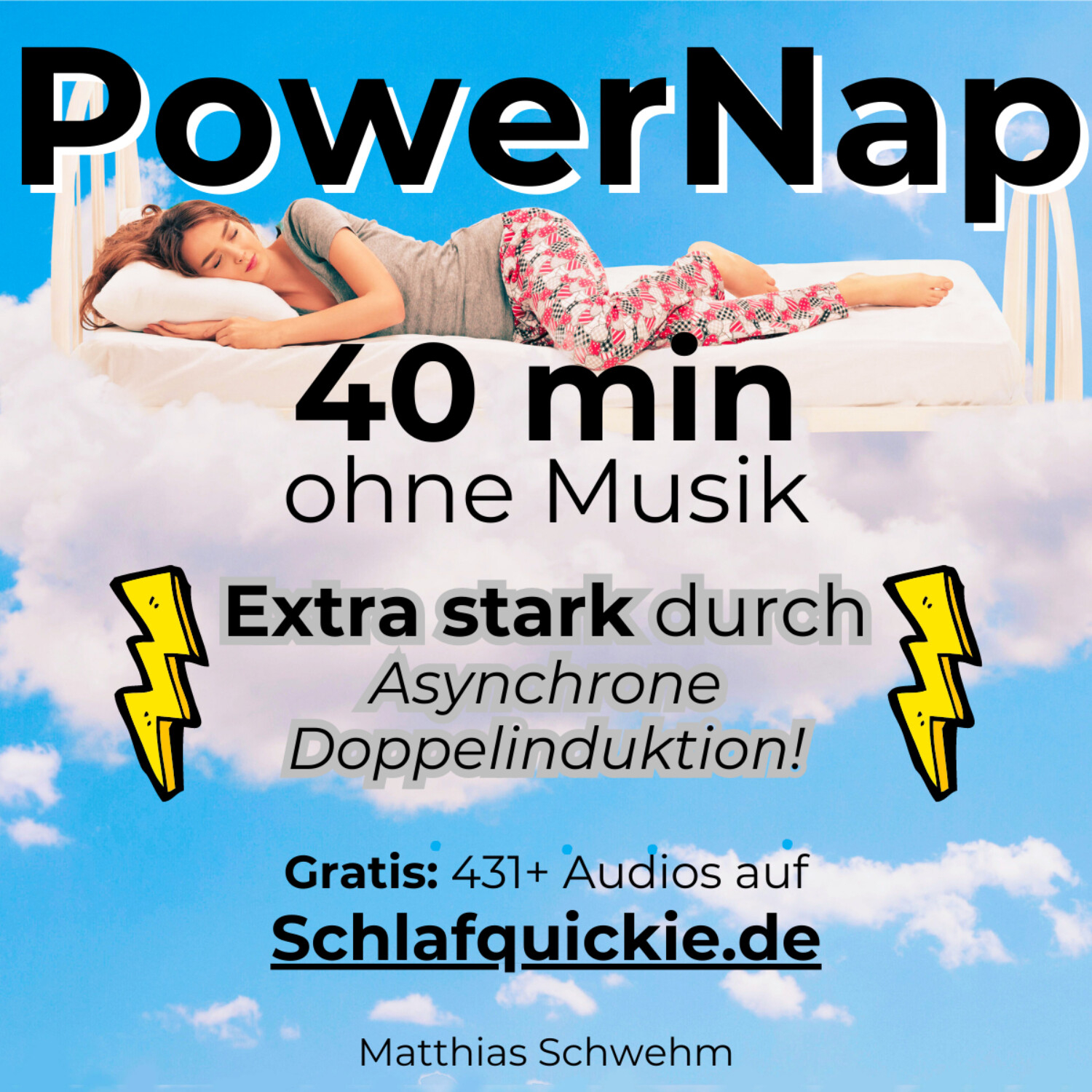 Power Nap  40 min ⚠️Extra stark! ﻿Asynchrone Doppelinduktion!💥 ohne Musik  Schlafquickie, Mittagsschlaf NSDR episode artwork
