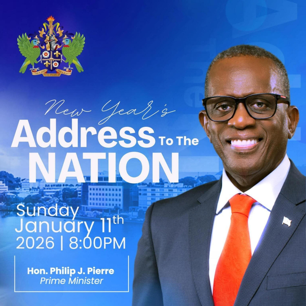 Prime Minister Hon. Philip J. Pierre's New Year Address to the Nation artwork