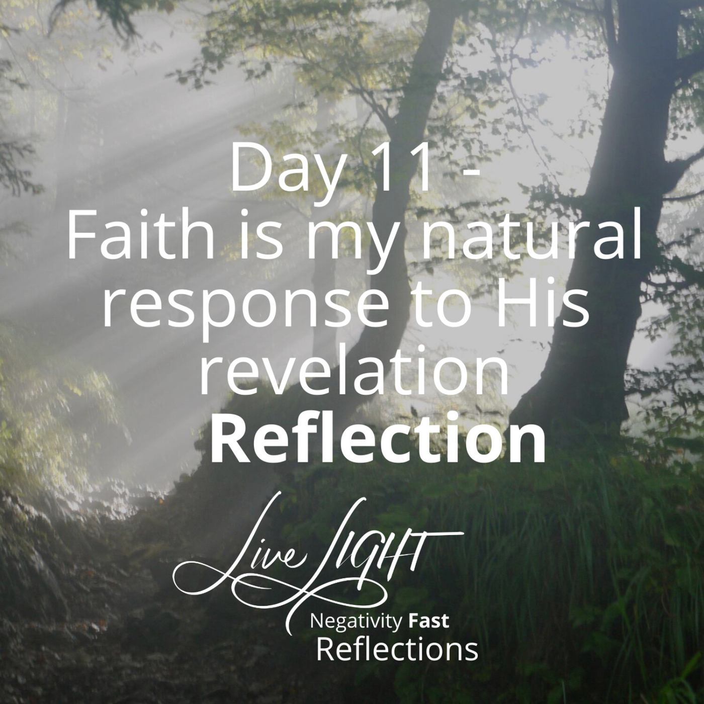 Day 11 - Faith is my natural response to His Revelation Reflection