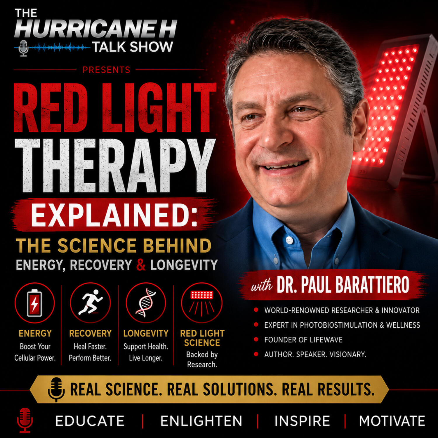 Red Light Therapy Explained The Science Behind Energy, Recovery & Longevity with Dr. Paul Barattiero episode artwork