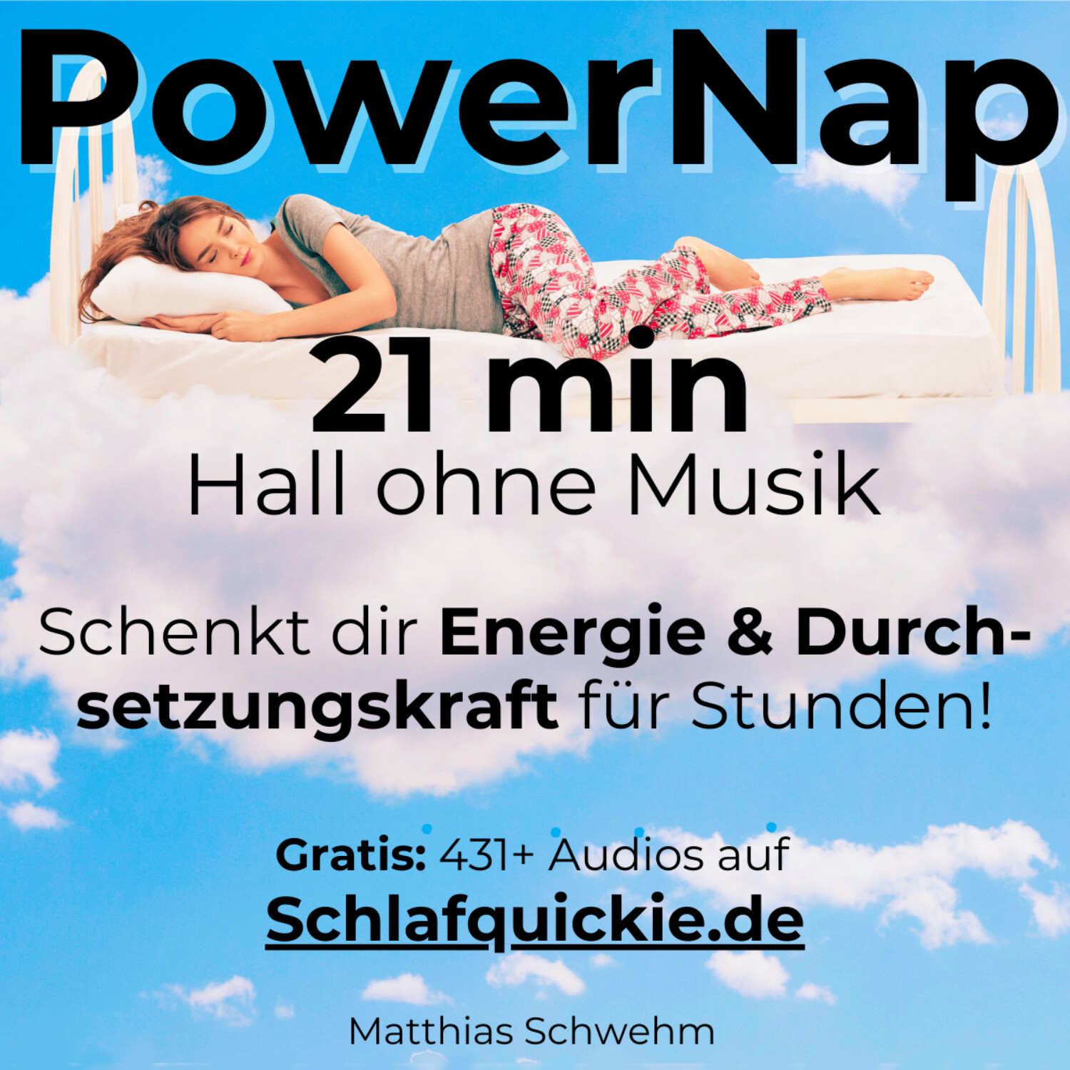 Power Nap 21 min Hall ohne Musik 📢 HypnoKing® NSDR✅ Schlafquickie, Mittagsschlaf Meditation episode artwork