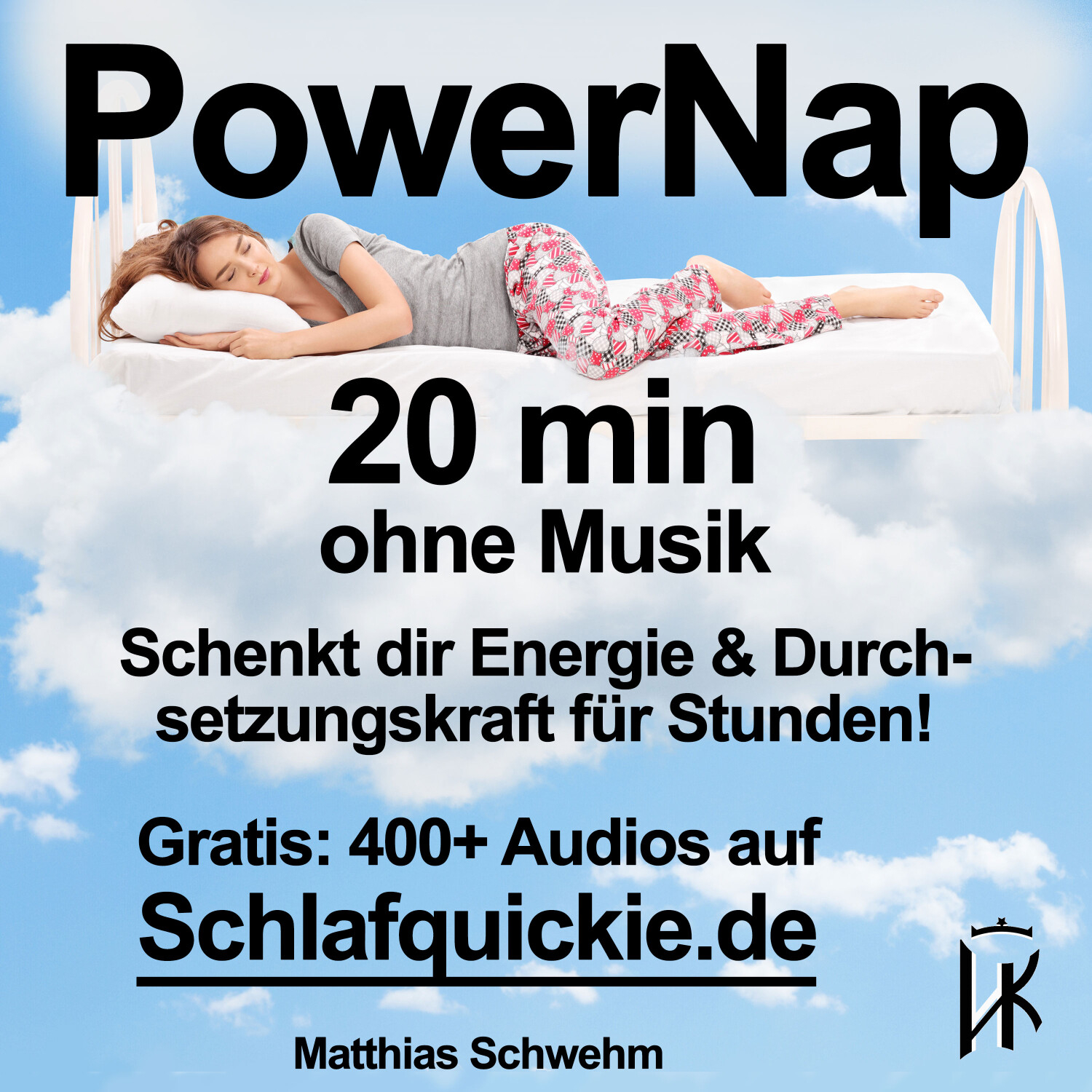 Power Nap 20 min deutsch ohne Musik 📢 HypnoKing® NSDR✅ Schlafquickie, Mittagsschlaf Meditation