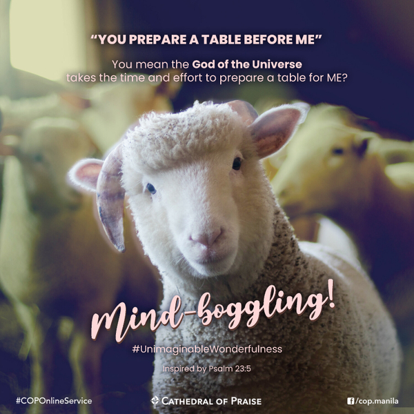 Psalm 23:5- He prepares a table for me! artwork