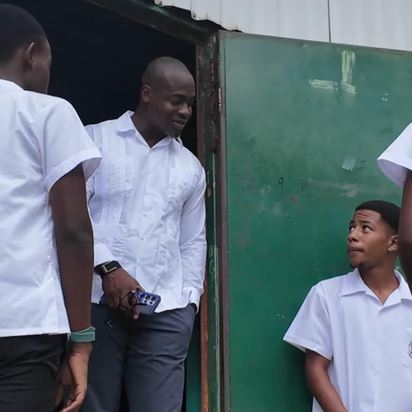 Education Minister Hon. Kenson Casimir Tours SALCC and CARE artwork