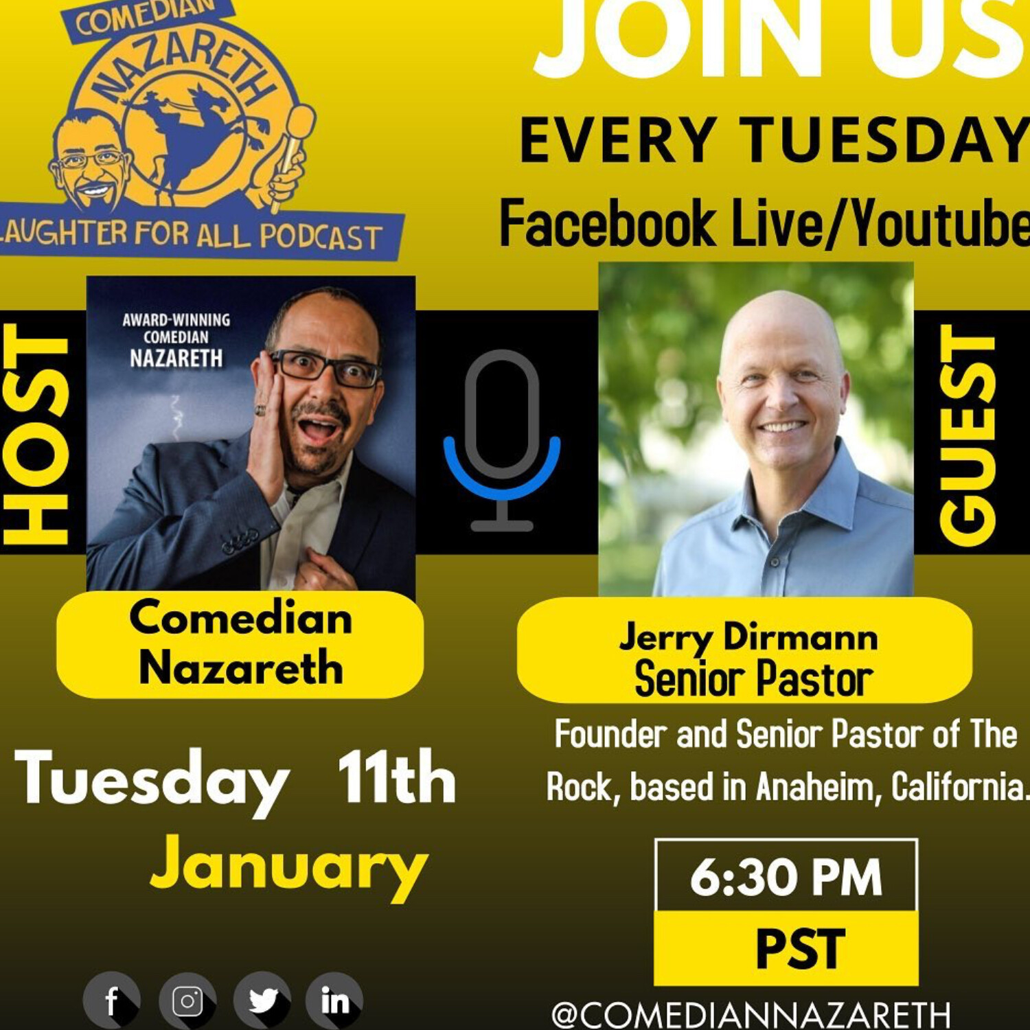Laughter for All Podcast with Comedian Nazareth