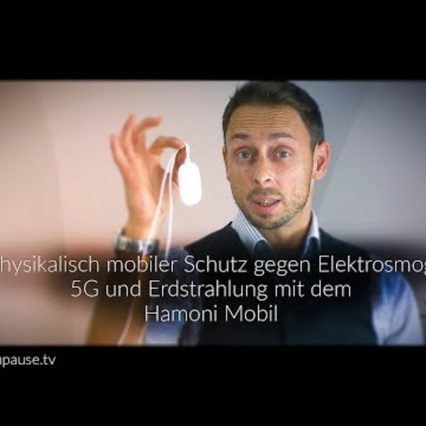 Physikalisch mobiler Schutz gegen Elektrosmog  5G  und Erdstahlung, mit dem Hamoni Mobil - blaupause.tv artwork