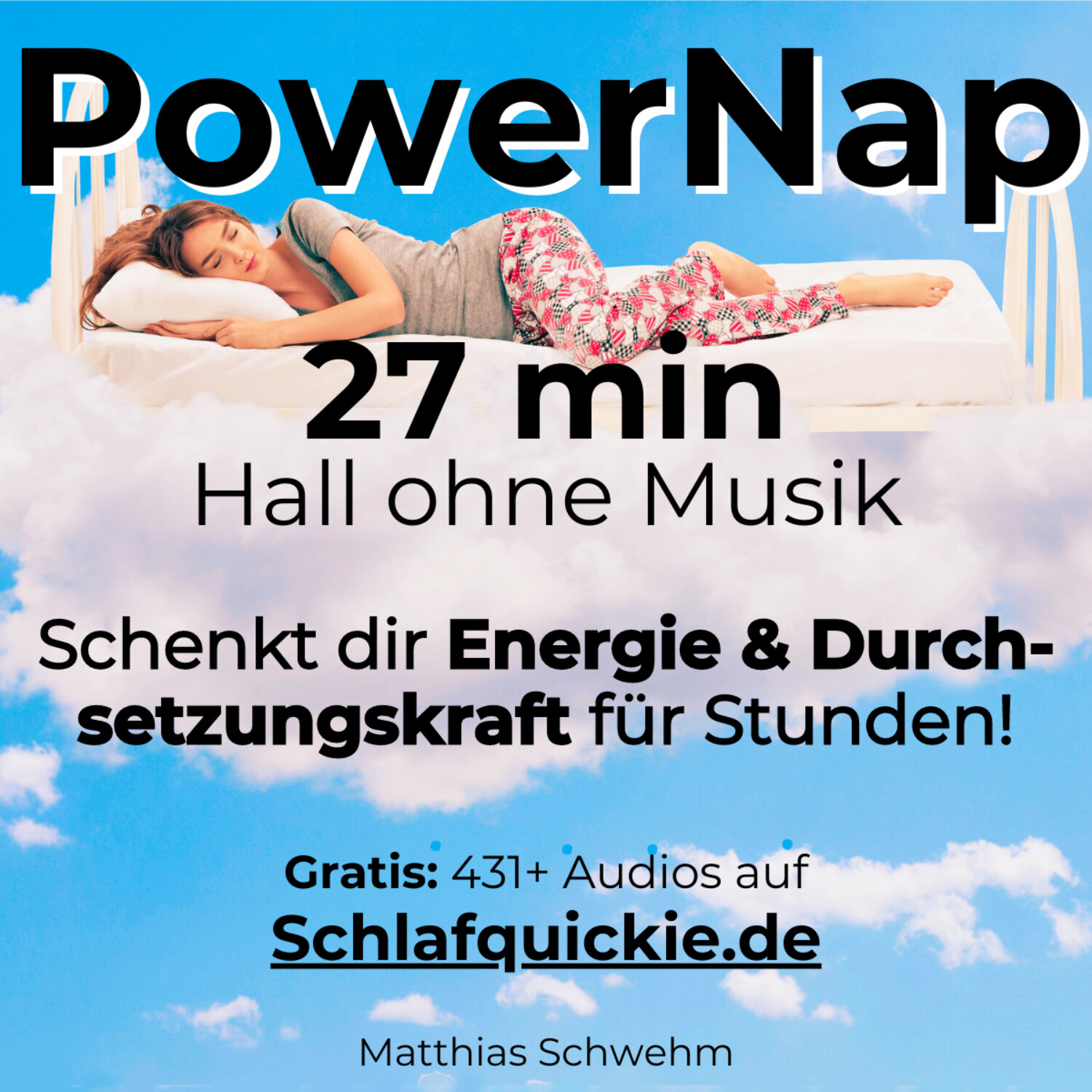 Power Nap 27 min Hall ohne Musik 📢 HypnoKing® NSDR✅ Schlafquickie, Mittagsschlaf Meditation