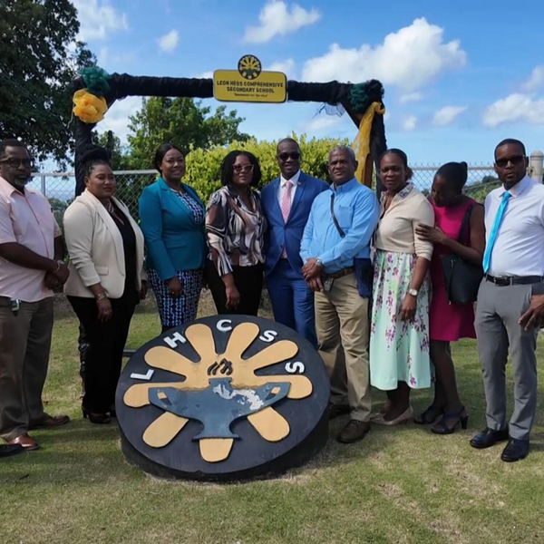 Minister for Education, Youth Development, Sports and Digital Transformation Hon. Kenson Casimir tours schools in Education District One. artwork