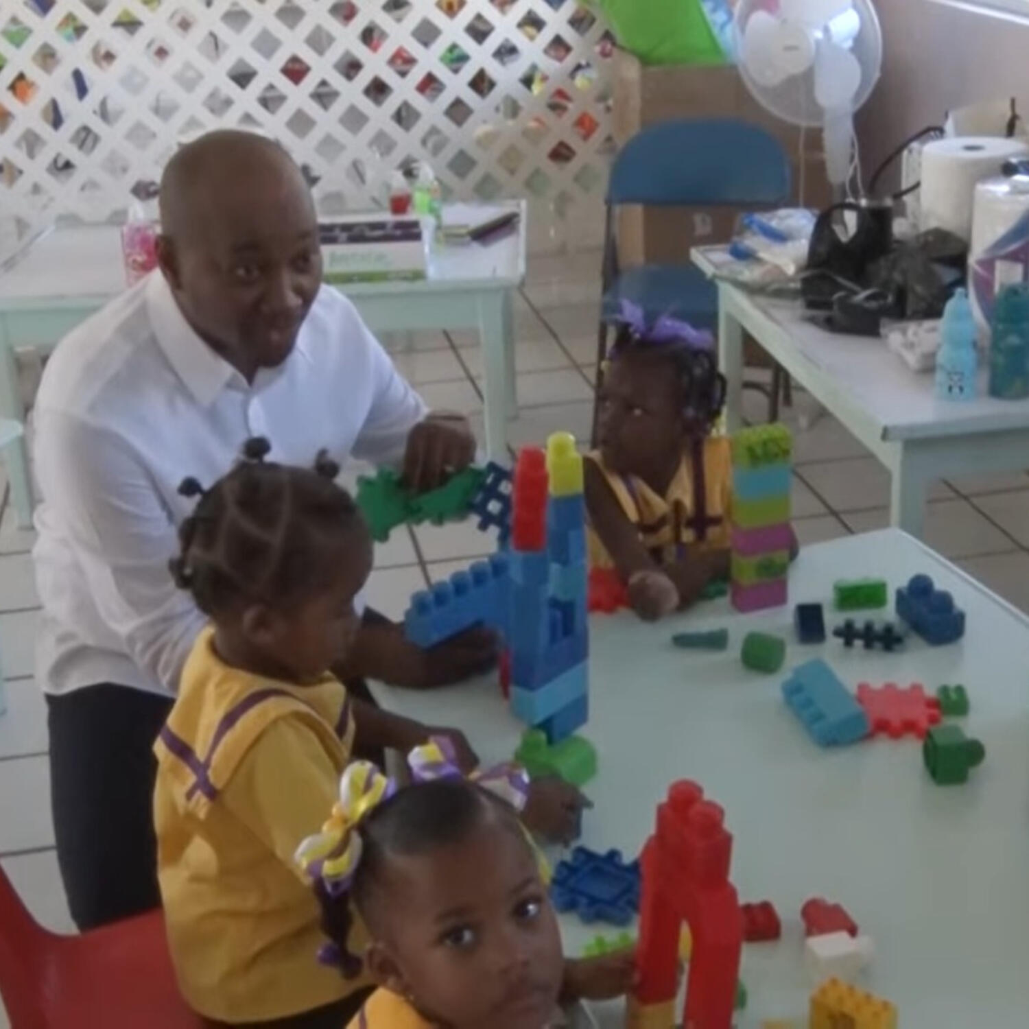 Minister in the Ministry of  Education, Youth Development, Sports and Digital Transformation Hon. Danny Butcher tours schools in Education District Six.