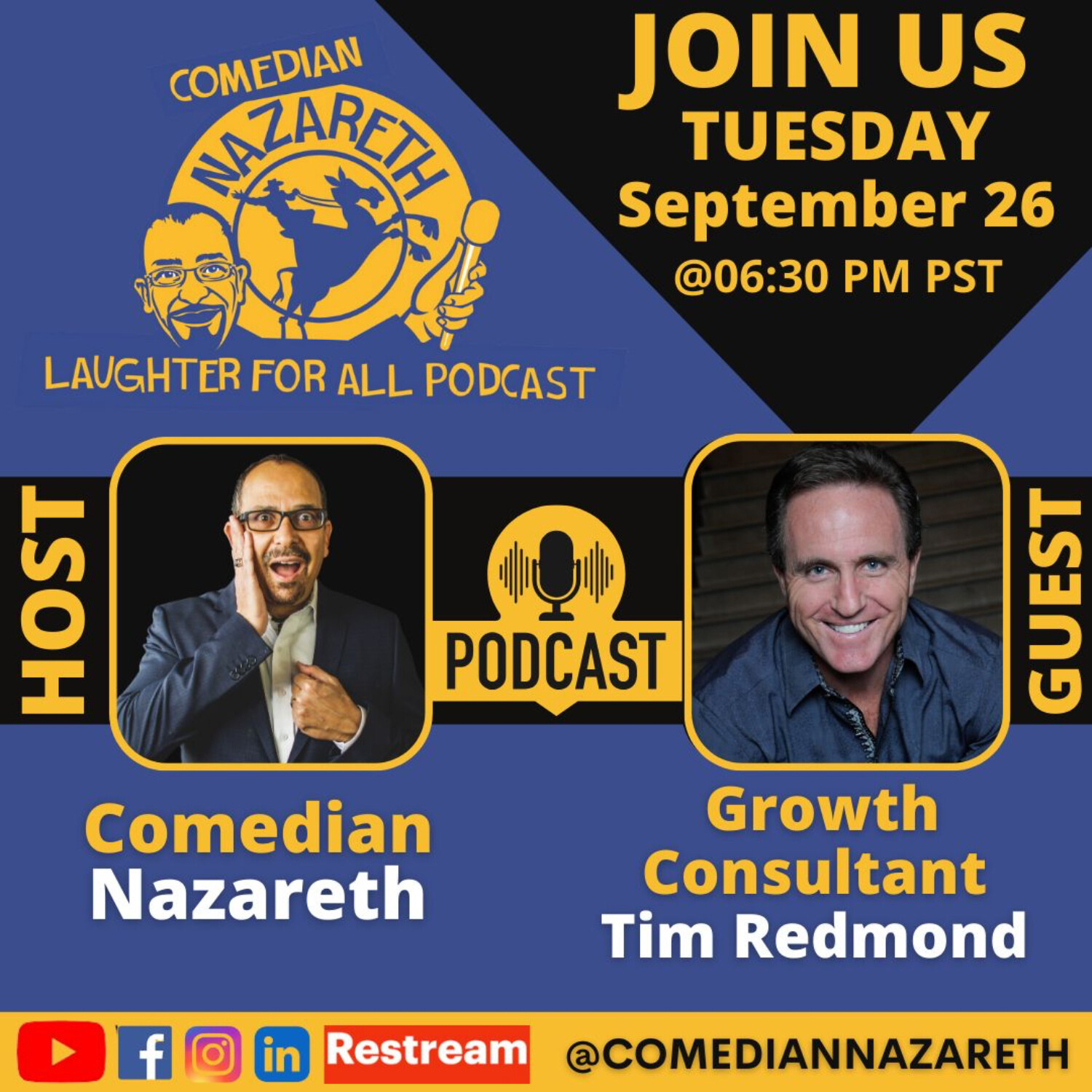 Laughter for All Podcast with Comedian Nazareth