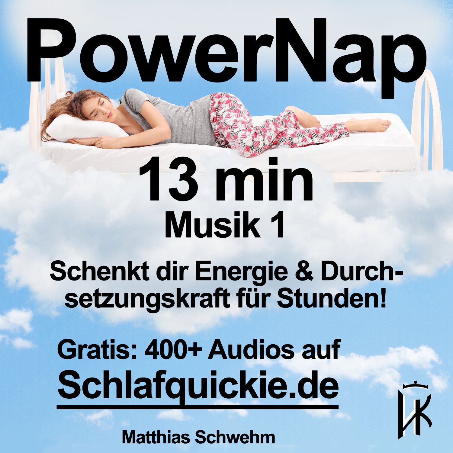 Power Nap 13 min deutsch & Musik 1 📢 HypnoKing® NSDR✅ Schlafquickie, Mittagsschlaf Meditation