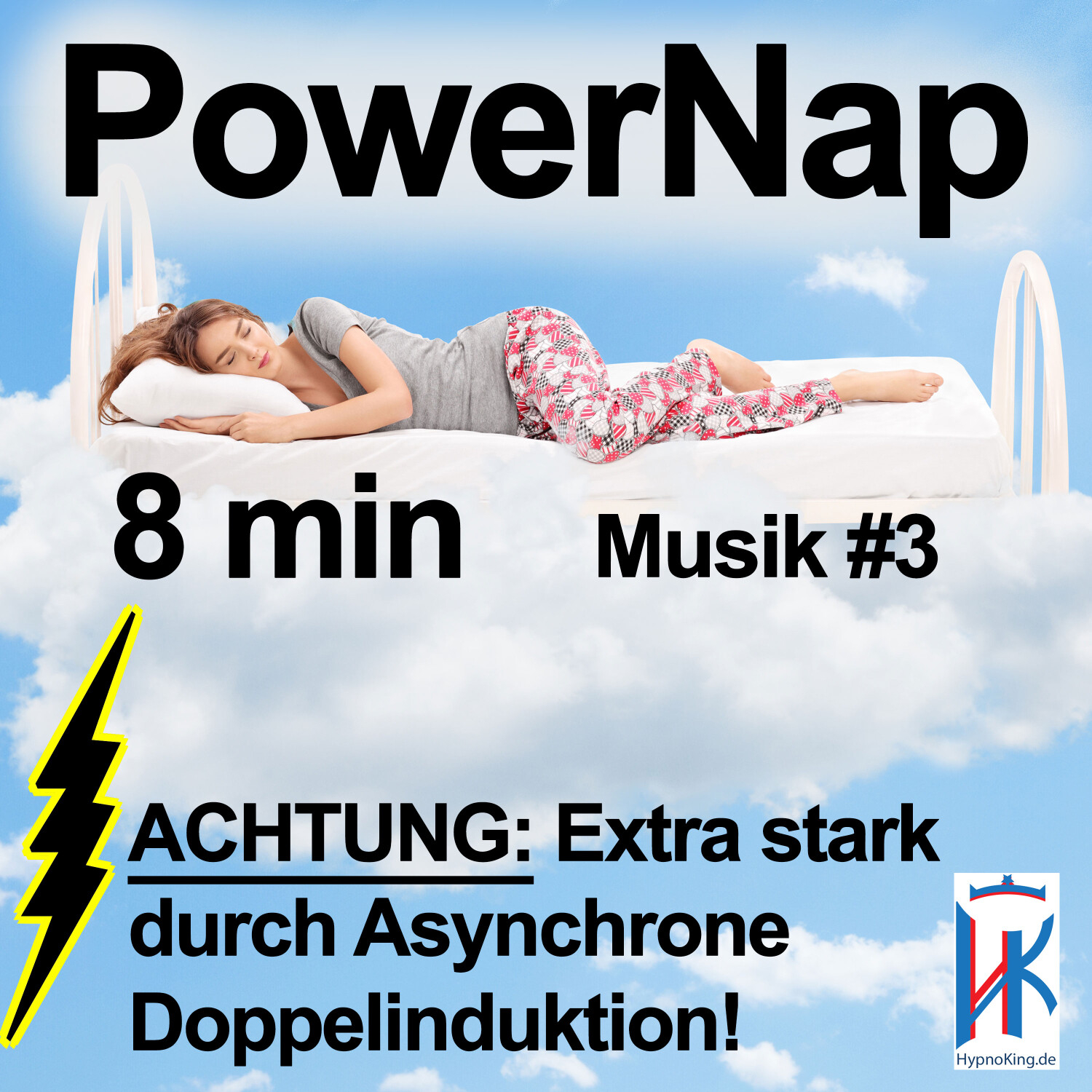 Power Nap 8 min ⚠️Extra stark! ﻿Asynchrone Doppelinduktion!💥 Musik #3 Schlafquickie, Mittagsschlaf
