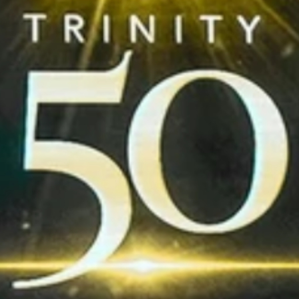 Trinity 50th Anniversary Speakers artwork