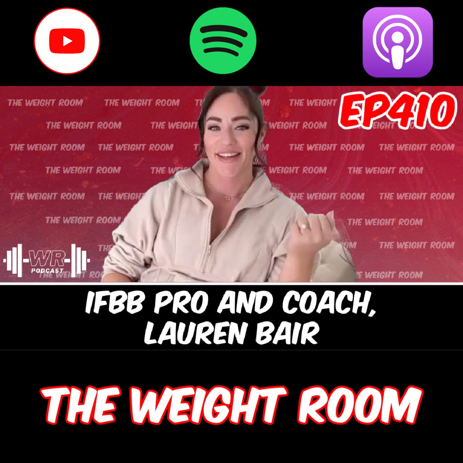 cover of episode EP410: IFBB Pro and Fitness and Bodybuilding Coach Lauren Bair of Bair Aesthetics