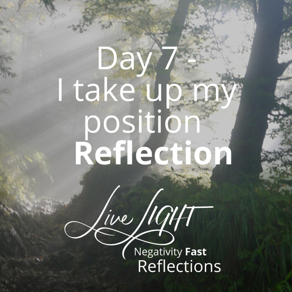 Day 7 - I take up my position Reflection artwork