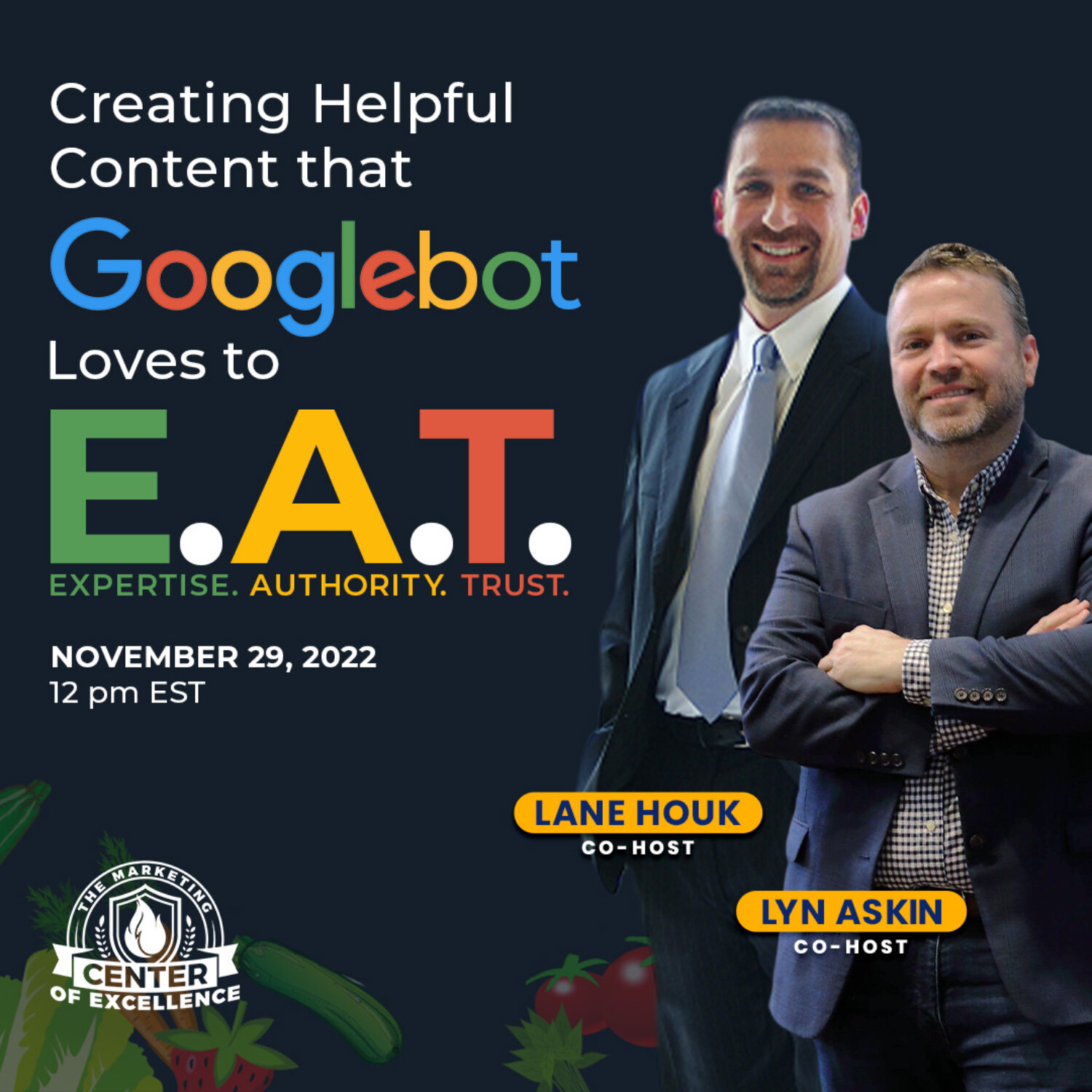November MCOE Masterclass - Creating Killer Content that your Audience and Googlebot will EAT Up