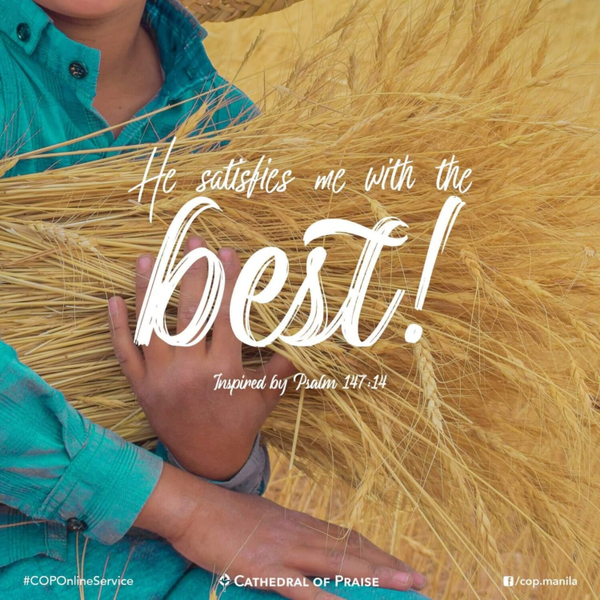 Psalm 147:14- He Satisfies Me with the Best! artwork
