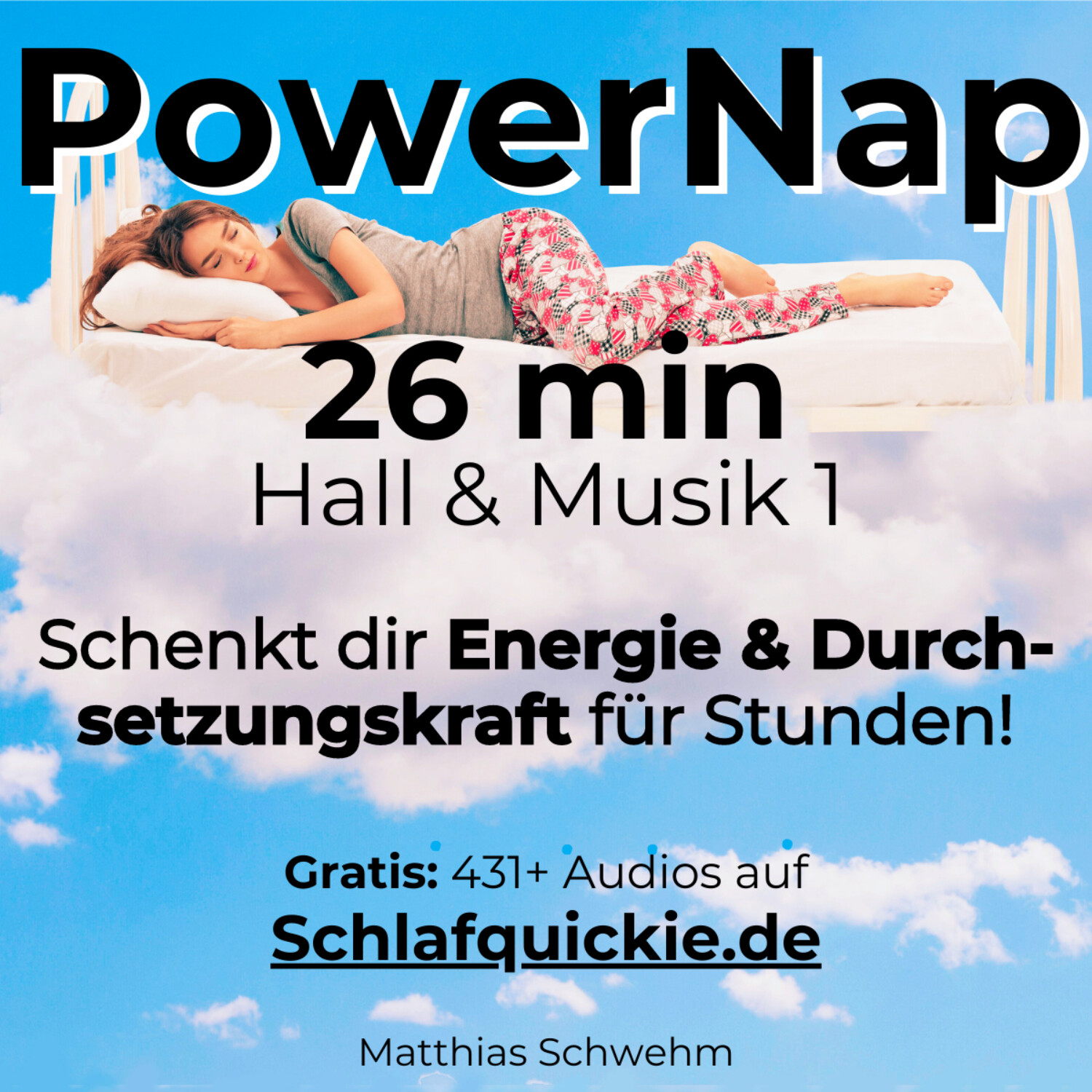 Power Nap 26 min Hall & Musik 1 📢 HypnoKing® NSDR✅ Schlafquickie, Mittagsschlaf Meditation