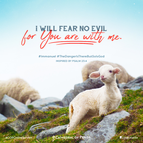 Psalm 23:4- For YOU are with me. artwork
