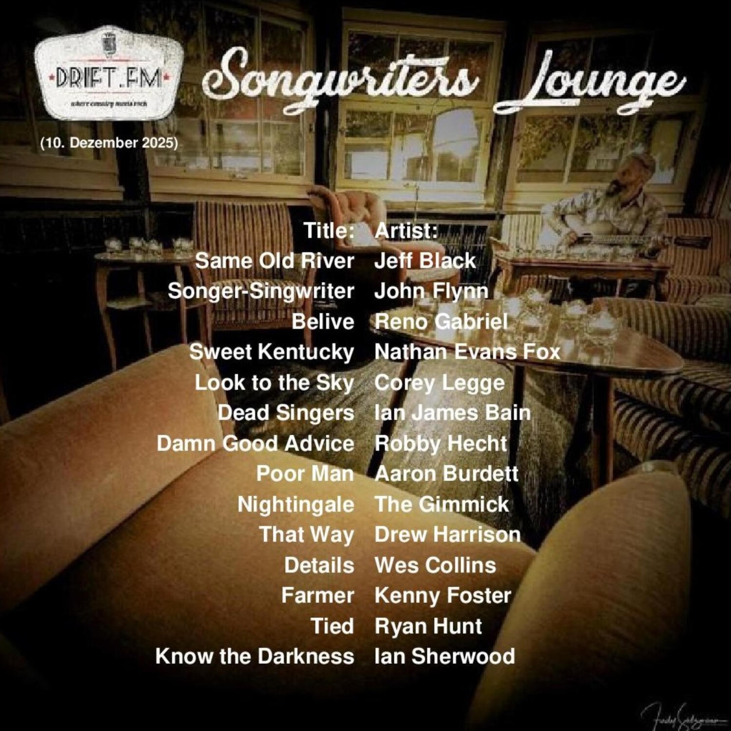 Songwriters Lounge vom 10. Dezember 2025 Songwriters Lounge vom 10. Dezember 2025