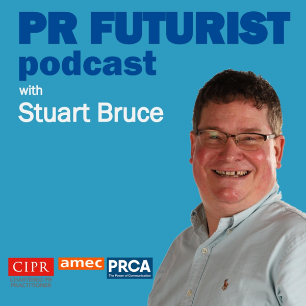 Introduction to the new PR Futurist podcast artwork