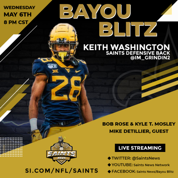 Bayou Blitz:  Saints CB Keith Washington & Mike Detillier artwork