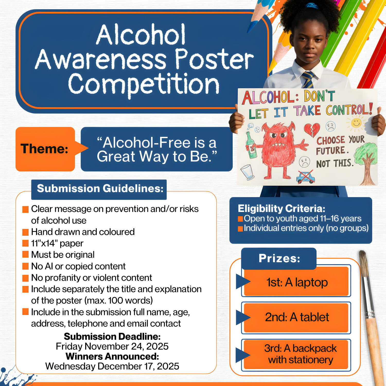 Saint Lucian Youth encouraged to participate in Alcohol Awareness Poster Competition