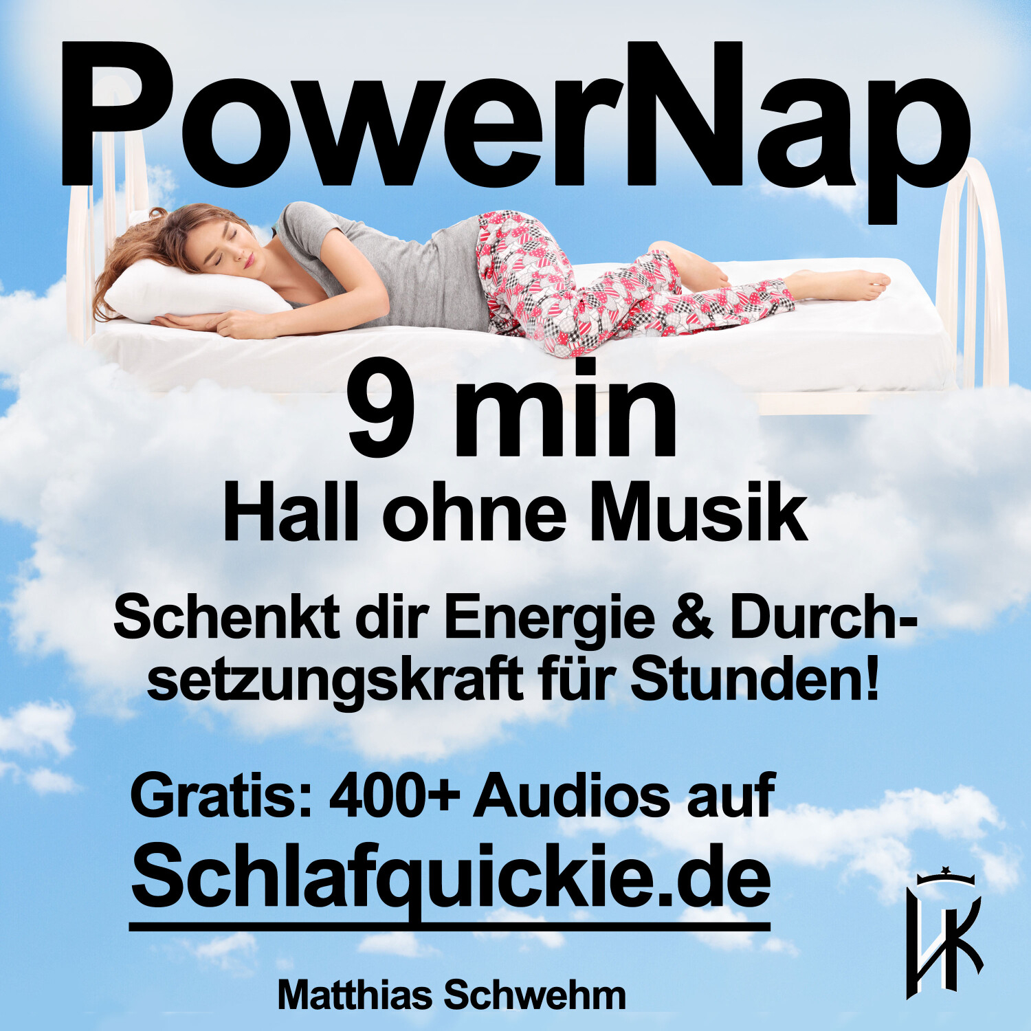 Power Nap 9 min deutsch Hall ohne Musik 📢 HypnoKing® NSDR✅ Schlafquickie, Mittagsschlaf Meditation