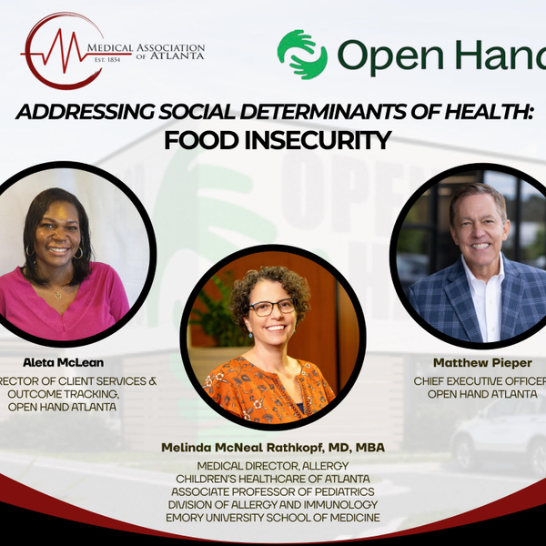 Addressing Social Determinants of Health: Food Insecurity featuring Open Hand Atlanta artwork