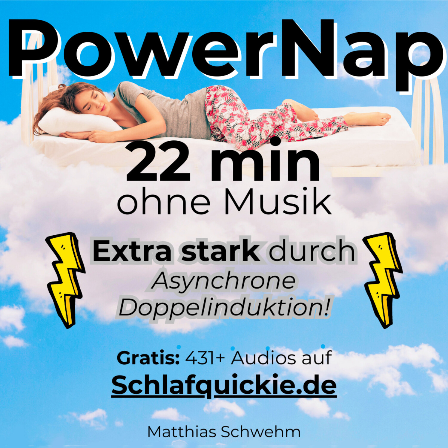 Power Nap  22 min ⚠️Extra stark! ﻿Asynchrone Doppelinduktion!💥 ohne Musik  Schlafquickie, Mittagsschlaf NSDR episode artwork