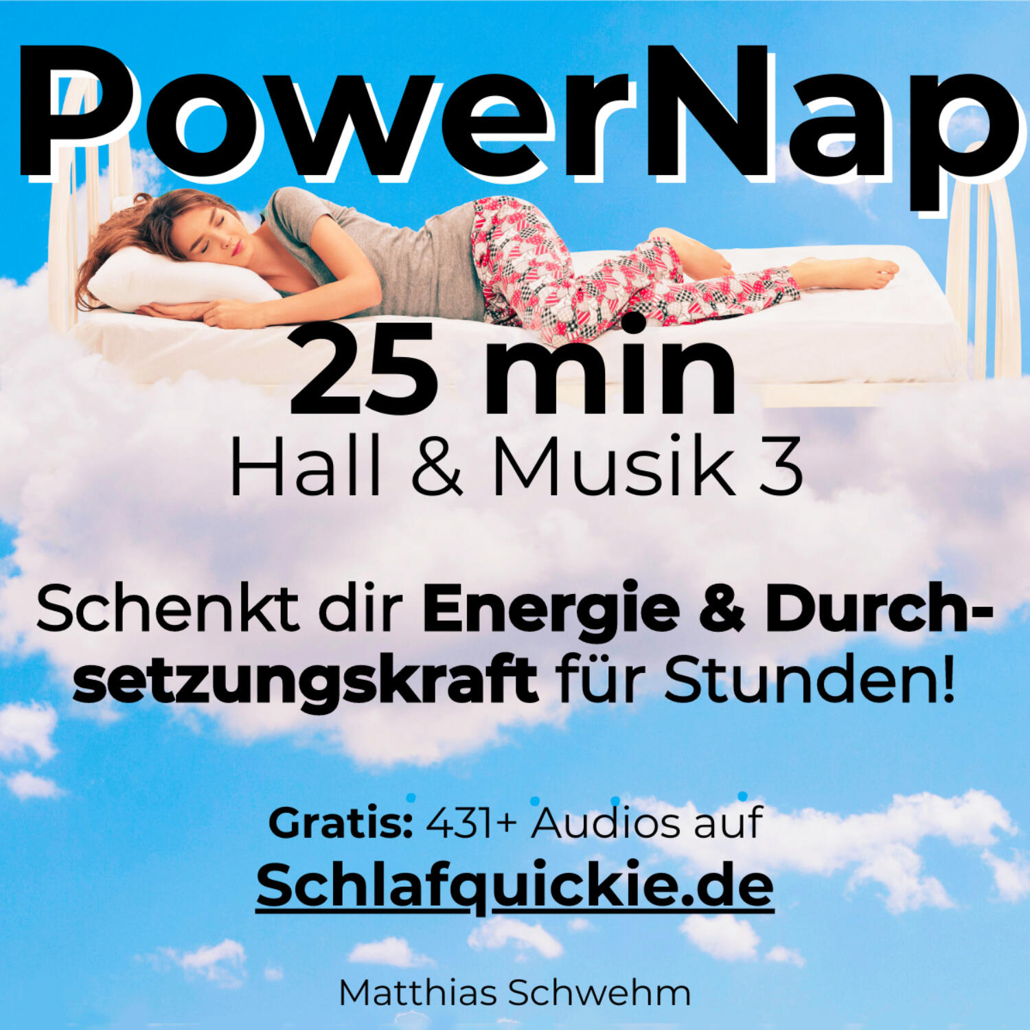 Power Nap 25 min Hall & Musik 3 📢 HypnoKing® ✅ Hypnose, Schlafquickie, Mittagsschlaf Meditation