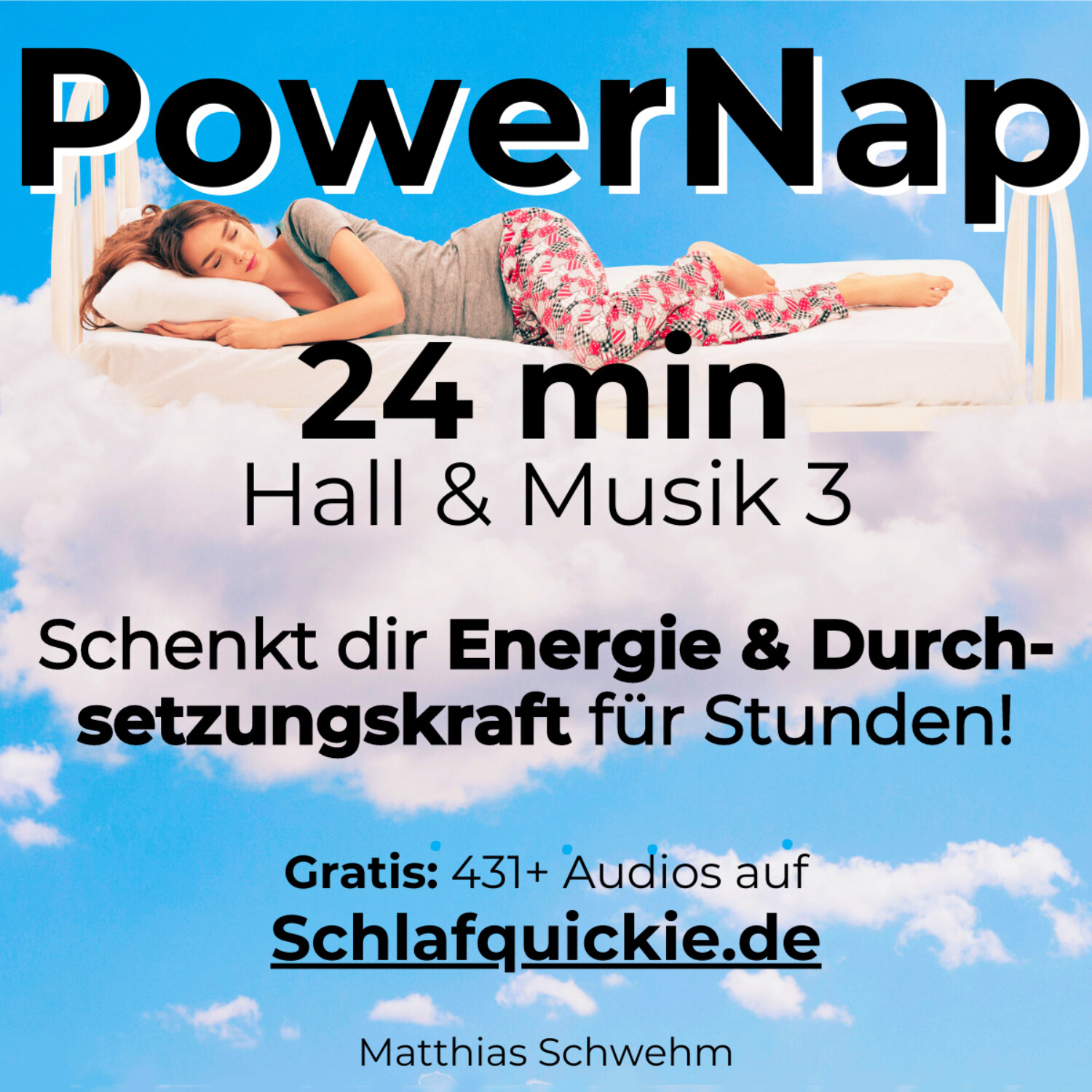 Power Nap 24 min Hall & Musik 3 📢 HypnoKing® NSDR✅ Schlafquickie, Mittagsschlaf Meditation episode artwork
