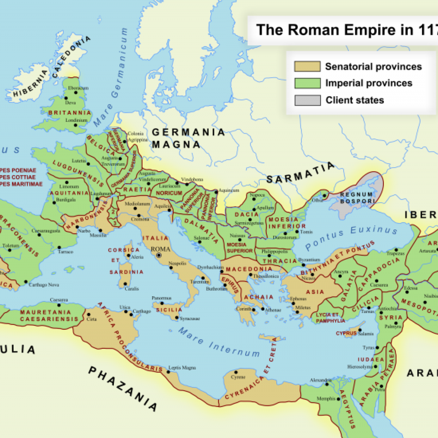 The Roman Empire In 211 Ce Roman Empire Map Detailed Map Roman Empire ...