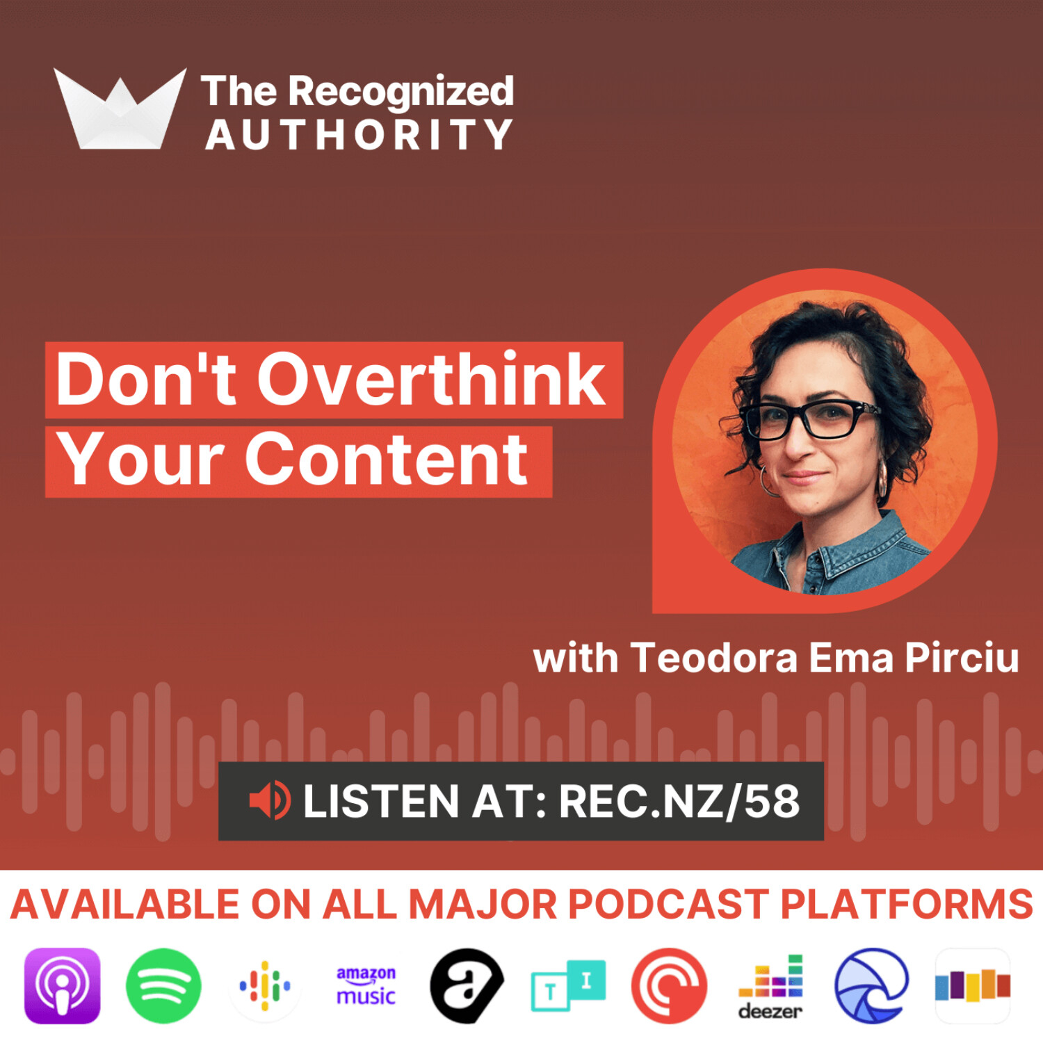Don't Overthink Your Content with Teodora Pirciu episode artwork