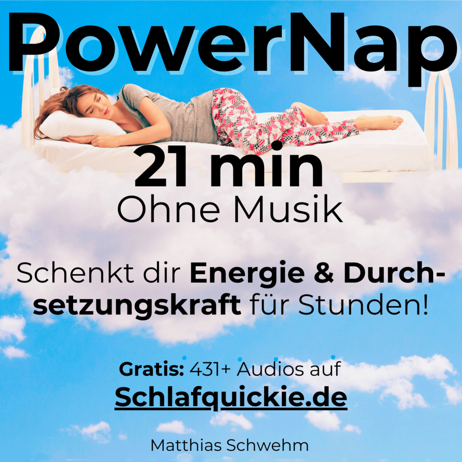 Power Nap 21 min deutsch ohne Musik 📢 HypnoKing® NSDR✅ Schlafquickie, Mittagsschlaf Meditation episode artwork