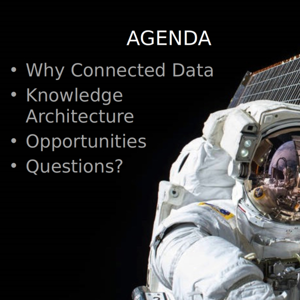 Κnowledge Architecture: Combining Strategy, Data Science and Information Architecture to Transform Data to Knowledge at NASA | David Meza artwork
