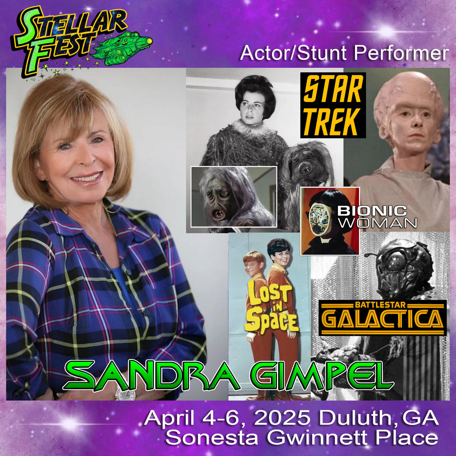 Hollywood "Stunt Lady" Sandra Gimpel is interviewed LIVE on April 6th, 2025 + episode artwork