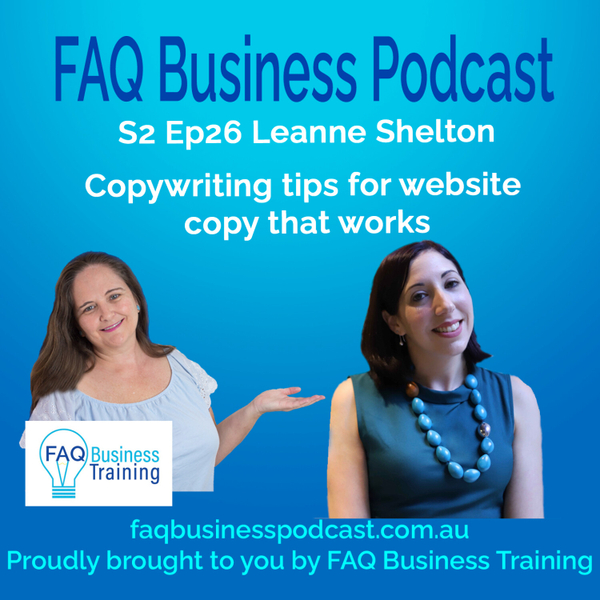 S2 Ep26 Copywriting tips for website copy with Leanne Shelton artwork