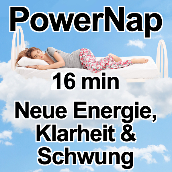 Powerschlaf 16 Minuten Mittagsschlaf Schlafquickie Turboschlaf Energieschlaf Nickerchen mit Alarm artwork