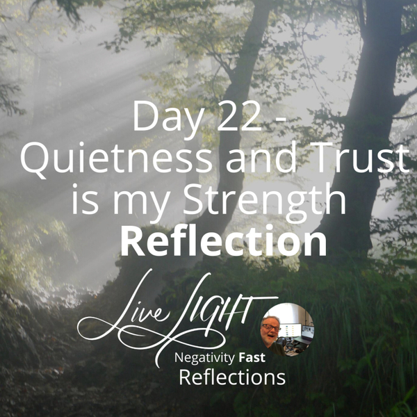 Negativity Fast Reflection - Day 22 - Quietness And Trust Is My Strength artwork
