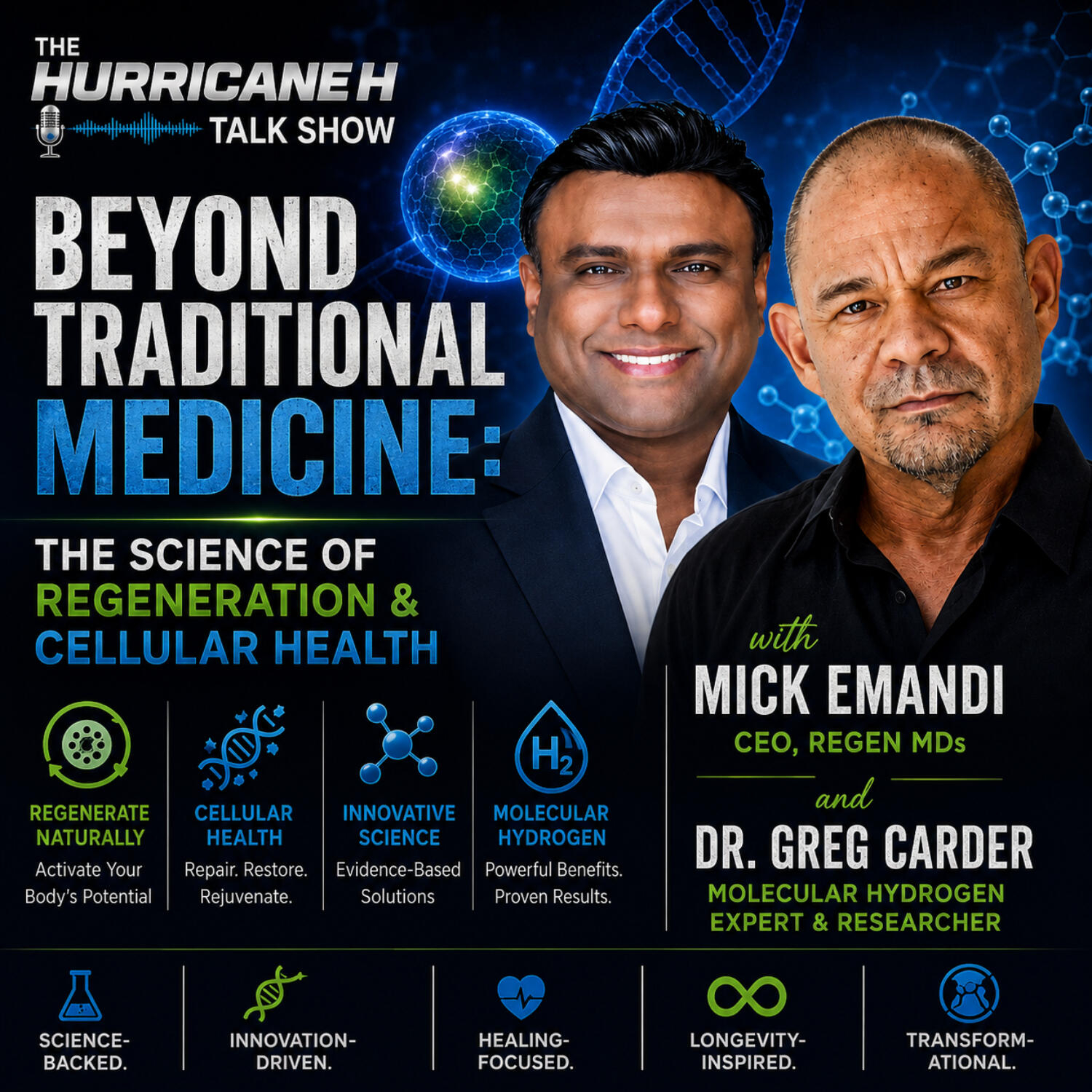 Beyond Traditional Medicine: The Science of Regeneration & Cellular Health with CEO Mick Emandi and Dr. Greg Carder episode artwork